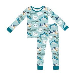 Kids Pajama Set - Blue Shark Print